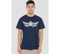 Marvel Captain America Brave New World Star T-Shirt, Navy Navy
