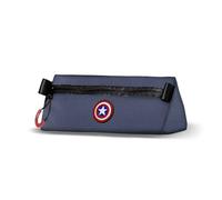 Marvel Captain America Cap-Triangle Pencil Case, Blue 21 x 8 cm