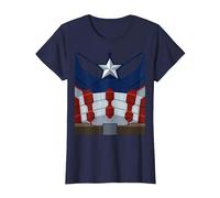 Marvel Captain America Costume T-Shirt, Women, Navy Blue, 3X-Large