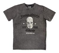 Marvel Captain America Est 1941 Stone Wash T-Shirt in Grey | Size: XL Marvel Grey XL