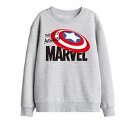 Marvel Captain America First Avenger Kids Sweatshirt, Athletic Heather, 9-11