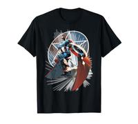 Marvel Captain America Hands Helm To Falcon Marvel Now T-Shirt