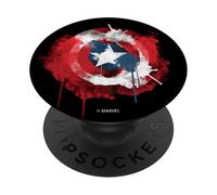 Marvel Captain America Iconic Shield Ink Splat Logo PopSockets Swappable PopGrip