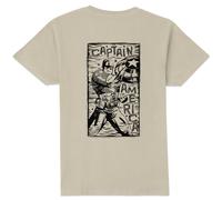 Marvel Captain America Linocut Unisex T-Shirt - Cream - L