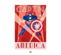 Marvel Captain America Logo Print Red/blue (80Cm X 60Cm)