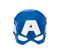 Marvel Captain America Mask - 3D Plastic Mask with Emblem and Elastic Strap Standard Blue