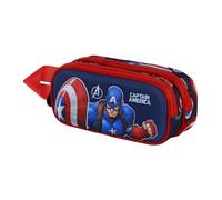 Marvel Captain America Patriot-3D Double Pencil Case, Multicolour, 22 x 10 cm