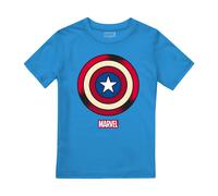 Marvel Captain America Pop Art Shield T-Shirt in Bright Blue | Size: 3-4 Years Marvel Bright Blue 3-4 Years