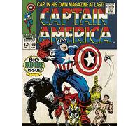 Marvel Captain America Premier Canvas Print, Multi-Colour, 60 x 80 cm