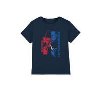 Marvel Captain America & Red Hulk Graffiti Kids T-Shirt, Navy | Size: 12-13 Years Marvel Navy 12-13 Years