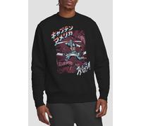 Marvel Captain America Retro Japanese Strike Sweatshirt, Black Black S