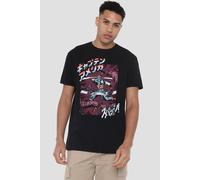 Marvel Captain America Retro Japanese Strike T-Shirt, Black | Size: Small Marvel Black S