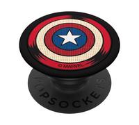 Marvel Captain America Shield Halftone Retro Icon PopSockets Adhesive PopGrip