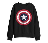 Marvel Captain America Shield Kids Sweatshirt, Black, 9-11