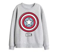 Marvel Captain America Ziptone America Shield Kids Sweatshirt, Athletic Heather, 5-6