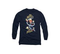 Marvel Captain Be Merry Be Bright Long Sleeve T-Shirt, Navy Navy XL