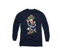 Marvel Captain Be Merry Be Bright Long Sleeve T-Shirt, Navy | Size: XL Marvel Navy XL