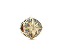 Marvel Captain Marvel star 14k gold-plated charm with moonlight blue, royal blue and salsa red crystal