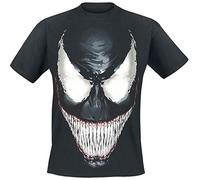 Marvel Carnage - T-shirt - Printed - Round neck - Short sleeves - Man - Black - Size: XXL