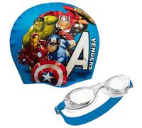 Marvel Children's Swimming Goggles and Swimming Cap Set Anti-Fog UV Protection
