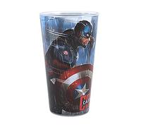 Marvel Civil War Captain America vs. Iron Man Lightening Fight Full Wrap Pint Glass, 16 oz, Multicolored