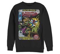 Marvel Classic Sinister6 Comic Mens Pullover Crew Fleece, Black, 4XL Big