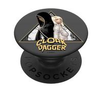 Marvel Cloak And Dagger Triangle Portrait PopSockets Swappable PopGrip