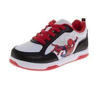 Marvel Comic Superhero Trainers Spiderman Shoes Boys Hero Sneakers Sizes 11-13 Little Kid 1-4 Big Kid, white black, 34 EU