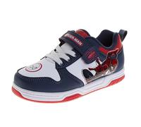 Marvel Comic Superhero Trainers Spiderman Shoes Boys Hero Sneakers Sizes 11-13 Little Kid 1-4 Big Kid, White navy, 2 Big Kid