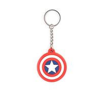 MARVEL COMICS BIO-KE101435MAR Captain America Shield Logo Rubber Keychain