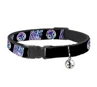 Marvel Comics Breakaway Cat Collar With Bell, Plastic Clip, Easy Adjustable, Thor Son of Odin with Hamner Icon Black White Blues, 8.5 to 12 Inches 0.5 Inch Wide