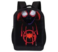 Marvel COMICS CLASSIC SPIDERMAN BACKPACK BLACK SPIDERMAN 18 INCH AIR MESH PADDED BAG (Into the Spiderverse - Miles Hoodie)