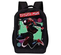 MARVEL COMICS CLASSIC SPIDERMAN BACKPACK - MARVEL BLACK SPIDERMAN 18 INCH AIR MESH PADDED BAG (Into the Spiderverse - Miles Jump)