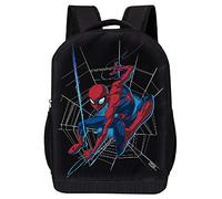 MARVEL COMICS CLASSIC SPIDERMAN BACKPACK - MARVEL BLACK SPIDERMAN 18 INCH AIR MESH PADDED BAG (Spiderman Web)