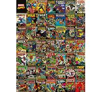 Marvel Comics "Covers" Canvas Print, Cotton, Multi-Colour, 3.20 x 60.00 x 80.00 cm