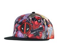 Marvel Comics Deadpool Allover Sublimated Scenes Design Adult Adjustable Snapback Hat Baseball Cap OSFM Multicolored, Multicolored, One size