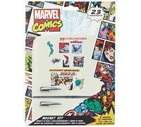 Marvel Comics Fridge Magnet Set - Comic Multicolored Heroes Design - 24 Pieces