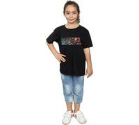 Marvel Comics Girl's Infill Character Cotton Logo T-Shirt in Black | Size: 9 Years Marvel Comics Black 9 Years