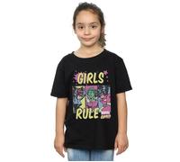 Marvel Comics Girl's Rule Cotton T-Shirt in Black | Size: 9 Years Marvel Comics Black 9 Years