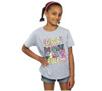 Marvel Comics Girl's Rule Cotton T-Shirt in Grey | Size: 9 Years Marvel Comics Grey 9 Years