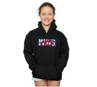 Marvel Comics Girl's Sentinel Of Liberty Logo Hoodie in Black | Size: 3-4 Years Marvel Comics Black 3-4 Years