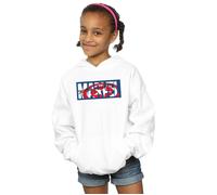 Marvel Comics Girl's Sentinel Of Liberty Logo Hoodie in White | Size: 5-6 Years Marvel Comics White 5-6 Years