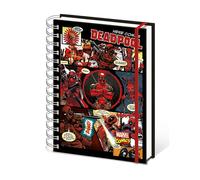 Marvel Comics Here Comes Deadpool A5 Wirebound Notebook Marvel Comics Multicolor