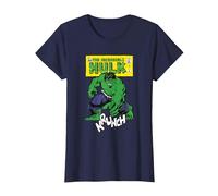 Marvel Comics Hulk Krunch T-Shirt, Women, Navy Blue, X-Small