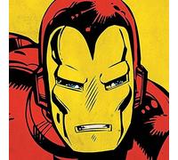 Marvel Comics "Iron Man Close-Up Canvas Print, Multi-Colour, 40 x 40 cm