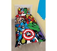Marvel Comics Kapow Single Panel Duvet Cover Bed Set Avengers