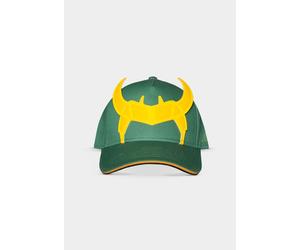 MARVEL COMICS LOKI HORNED HELMET COSPLAY GREEN SNAPBACK BASEBALL CAP