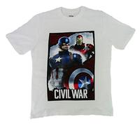 MARVEL COMICS Men’s Civil War T-Shirt, Captain America & Iron Man, MED