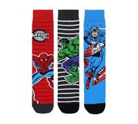 Marvel Comics Men's Ankle Socks in Giftbox, 3 Pack, Hulk Spider-Man Captain America Superheroes Design, Size 6-11