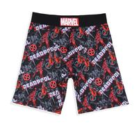 Marvel Comics Men's Deadpool Allover Print Tag-Free Boxers Underwear Boxer Briefs, Black, 3XL- Plus
